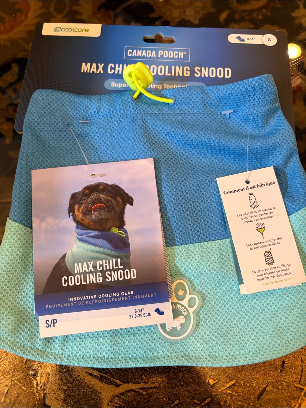 Canada Pooch Max Chill Cooling Snood - Light Blue/Turquoise